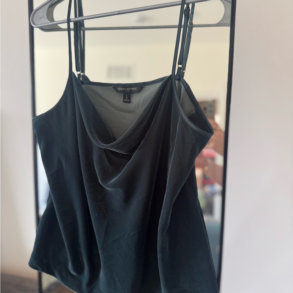 Banana Republic Dark Green Velvet Camisole